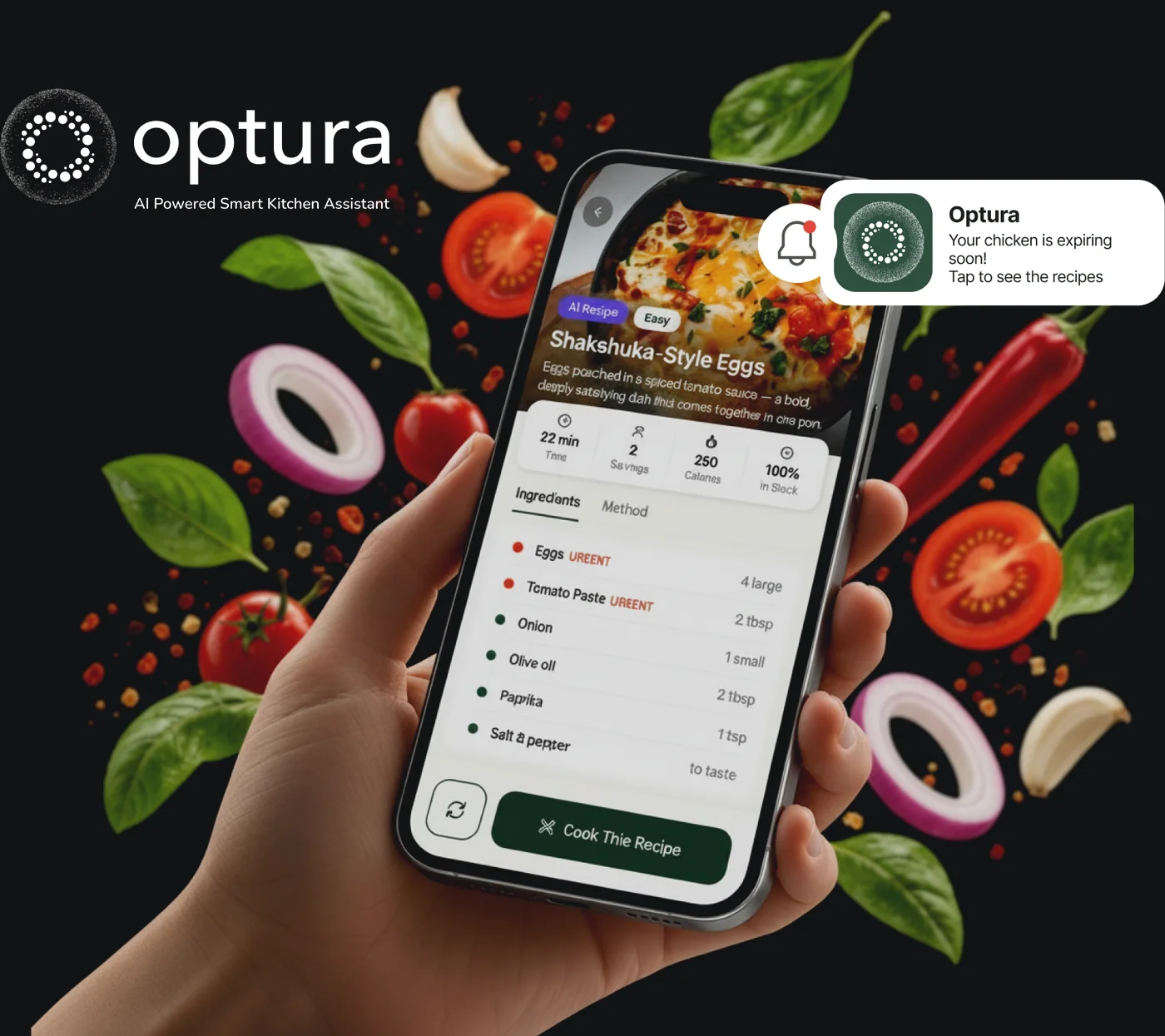 Optura app — risk detection and actionable recipes